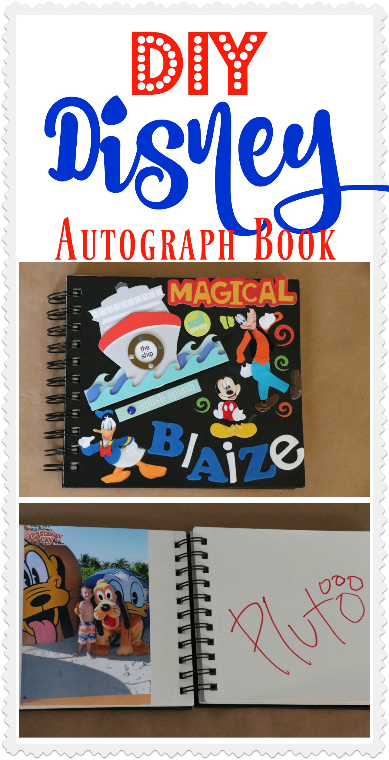 DIY Disney Autograph Book With Photo Stickers- Hello Creative Family