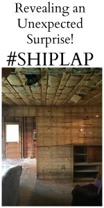 When you buy a fixer upper that needs MAJOR work, you never know what you will find. I was sure happy to reveal some awesome SHIPLAPunder those old walls!