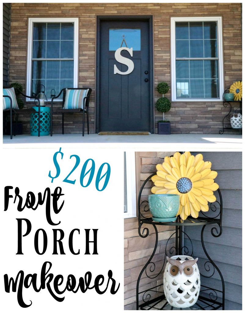 Before and After Porch Makeover for just $200! Outdoor decorating does not have to cost a fortune! Check out this post to see how she made her money go so far.