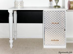 Filing Cabinet Desk Makeover