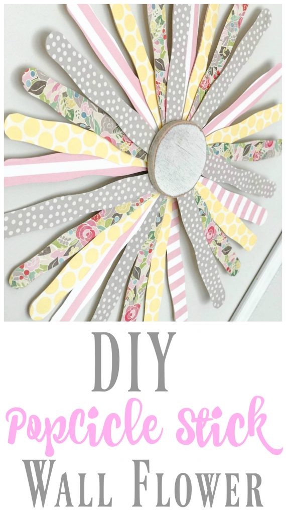 Super Easy DIY Popcicle Stick Wall Flower! Tons of possibilities for this one! FULL tutorial on her blog!