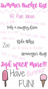 List of 50 fun ideas to do this summer! Full of ideas for family, kids and dates! Check out this awesome list! Must pin to remember.