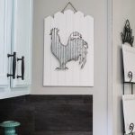 DIY Beadboard Rooster Sign