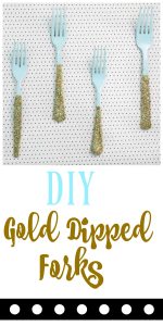 These gold dipped forks are the perfect project to bring your kitchen to life! It is a fun, fast , easy and cheap project that can be tailored to any design style! Check out the FULL tutorial!