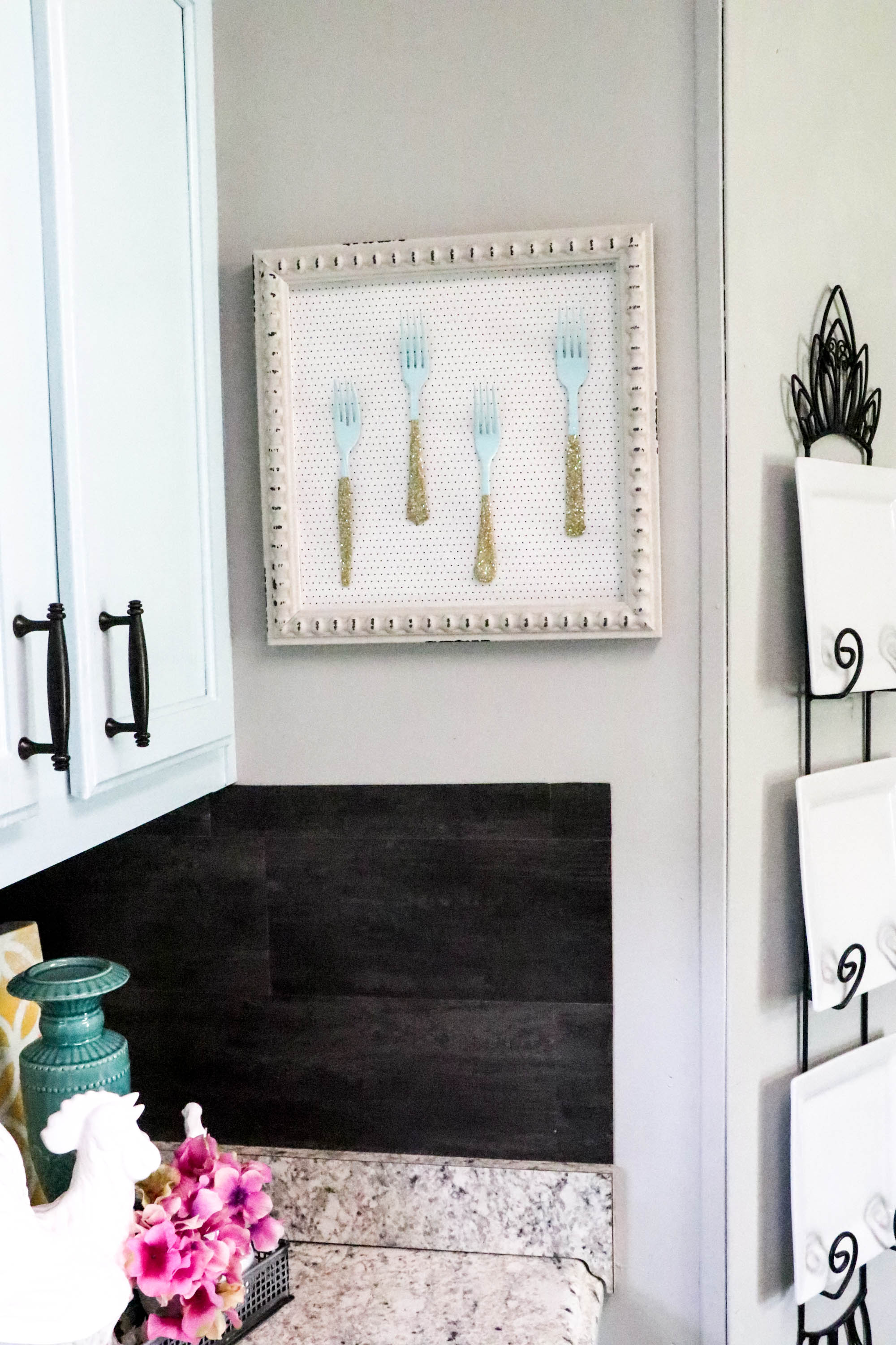 Gold Dipped Forks Kitchen Art ReFabbed