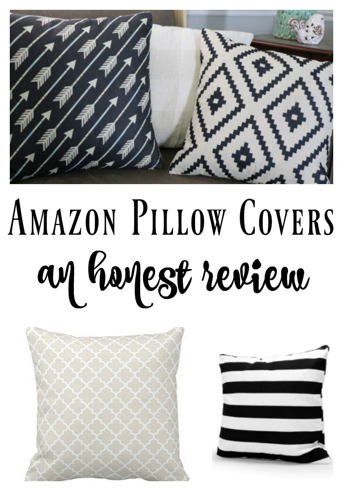 A blogger's honest review of cheap Amazon Pillow Covers! I love how honest she was. There is good and bad! Great pin.