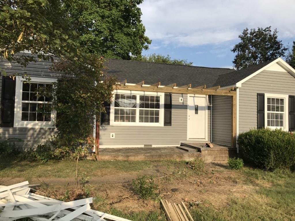 Cottage Charmer Fixer Upper- kitchen update! This flooring is amazing! This house is truly going to be an unbelievable renovation!