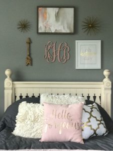 Beautiful blush and gold bedroom makeover!