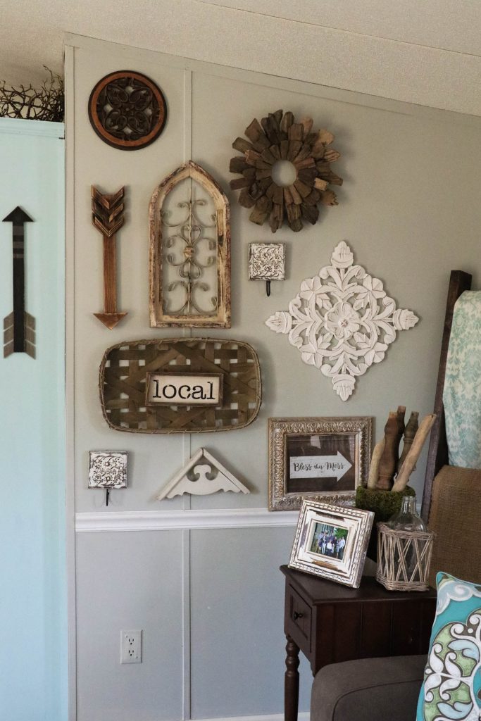 Gorgeous, completely neutral farmhouse gallery wall!