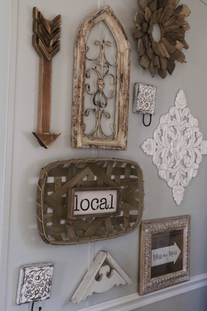 Gorgeous, completely neutral farmhouse gallery wall!