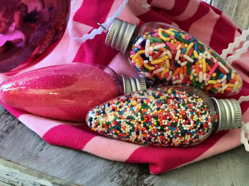 DIY Candy Sprinkle Ornaments! The perfect, easy DIY for Christmas! 