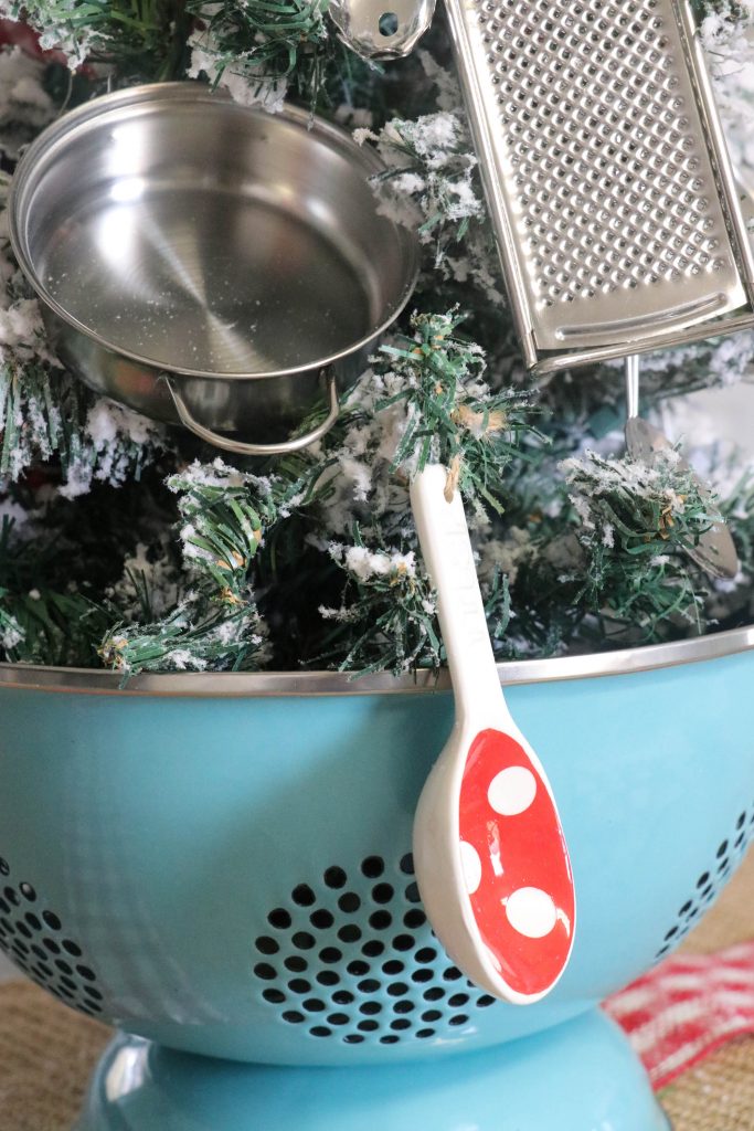 Fun and Festive Kitchen Christmas tree! Must check this one out! Her pieces are so fun and very budget friendly!