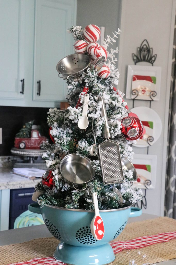 Fun and Festive Kitchen Christmas tree! Must check this one out! Her pieces are so fun and very budget friendly!