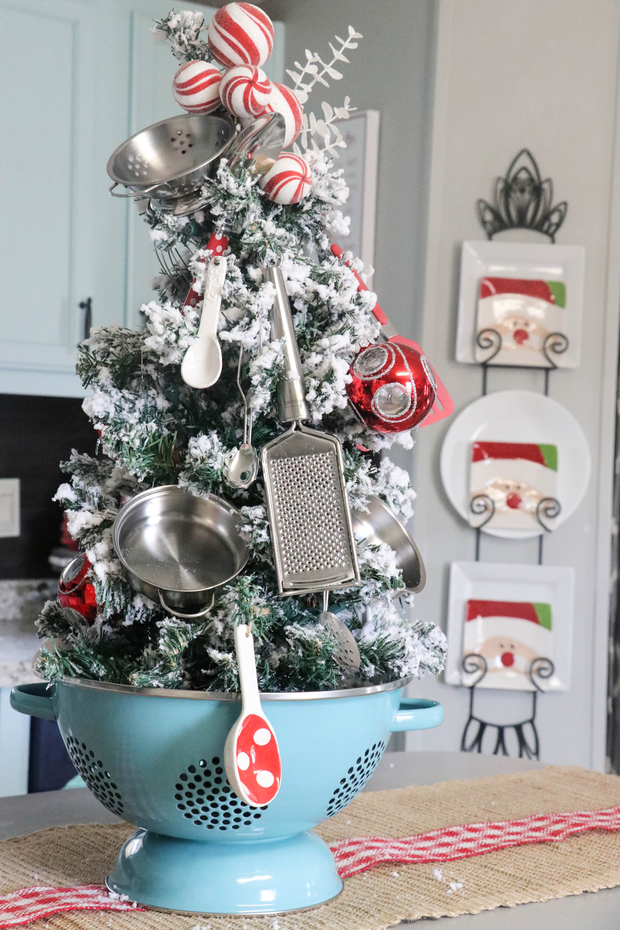 Fun and Festive Kitchen Christmas tree! Must check this one out! Her pieces are so fun and very budget friendly!