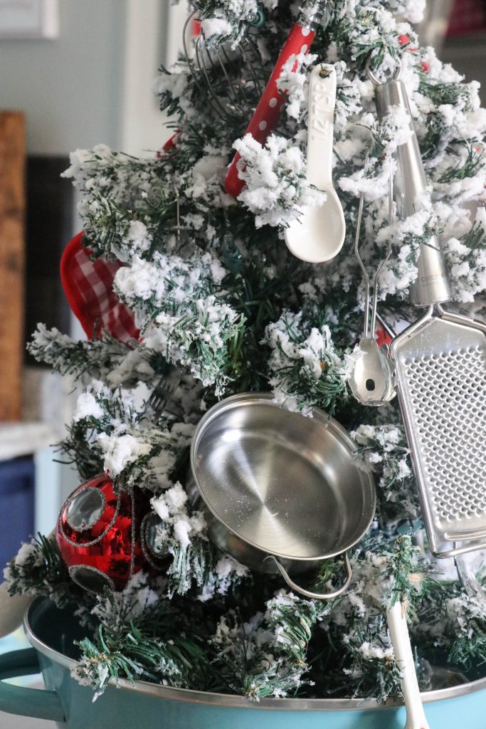 Fun and Festive Kitchen Christmas tree! Must check this one out! Her pieces are so fun and very budget friendly!