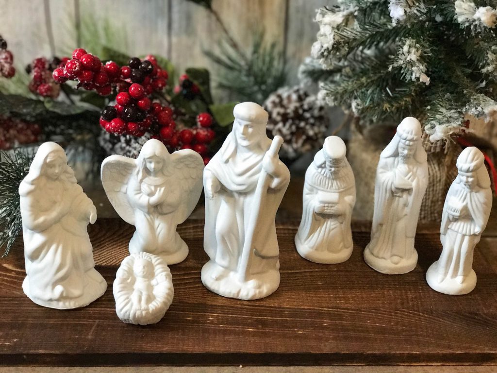 53 cent Thrifted Nativity Scene Makeover!