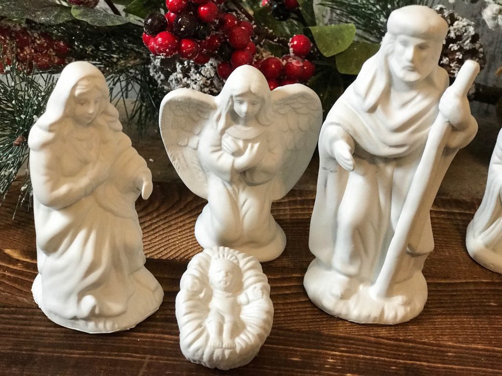 53 cent Thrifted Nativity Scene Makeover!