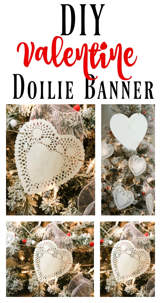 diy Valentine's Doilie Banner 