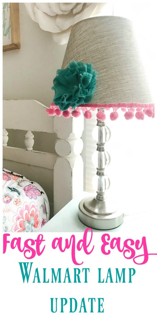 This super cute and easy DIY transformed this plain jane lamp makeover into the cutest accessory for this little girl's room!