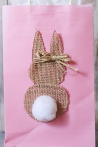 Fast and easy DIY burlap bunny rabbit!