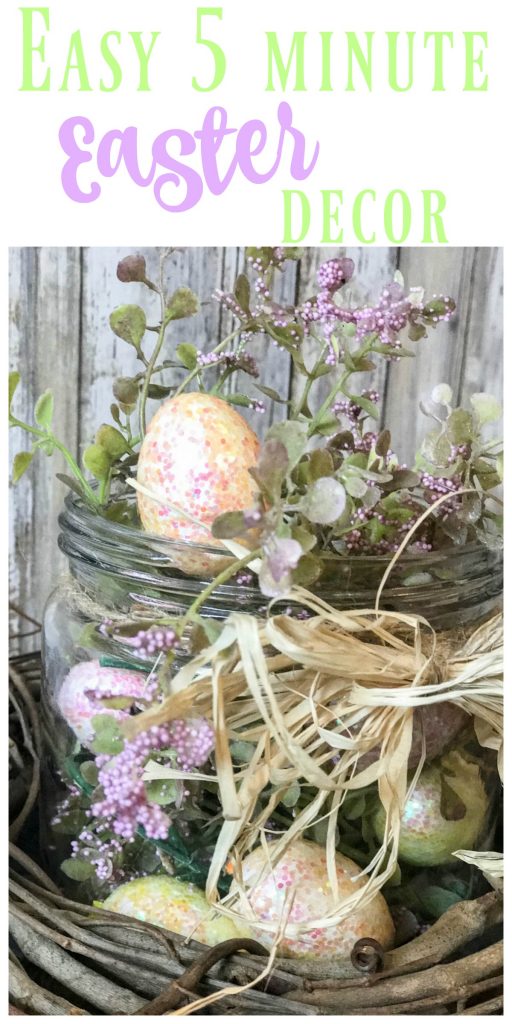 SUPER cute and easy 5 minute table Easter decor for your home!
