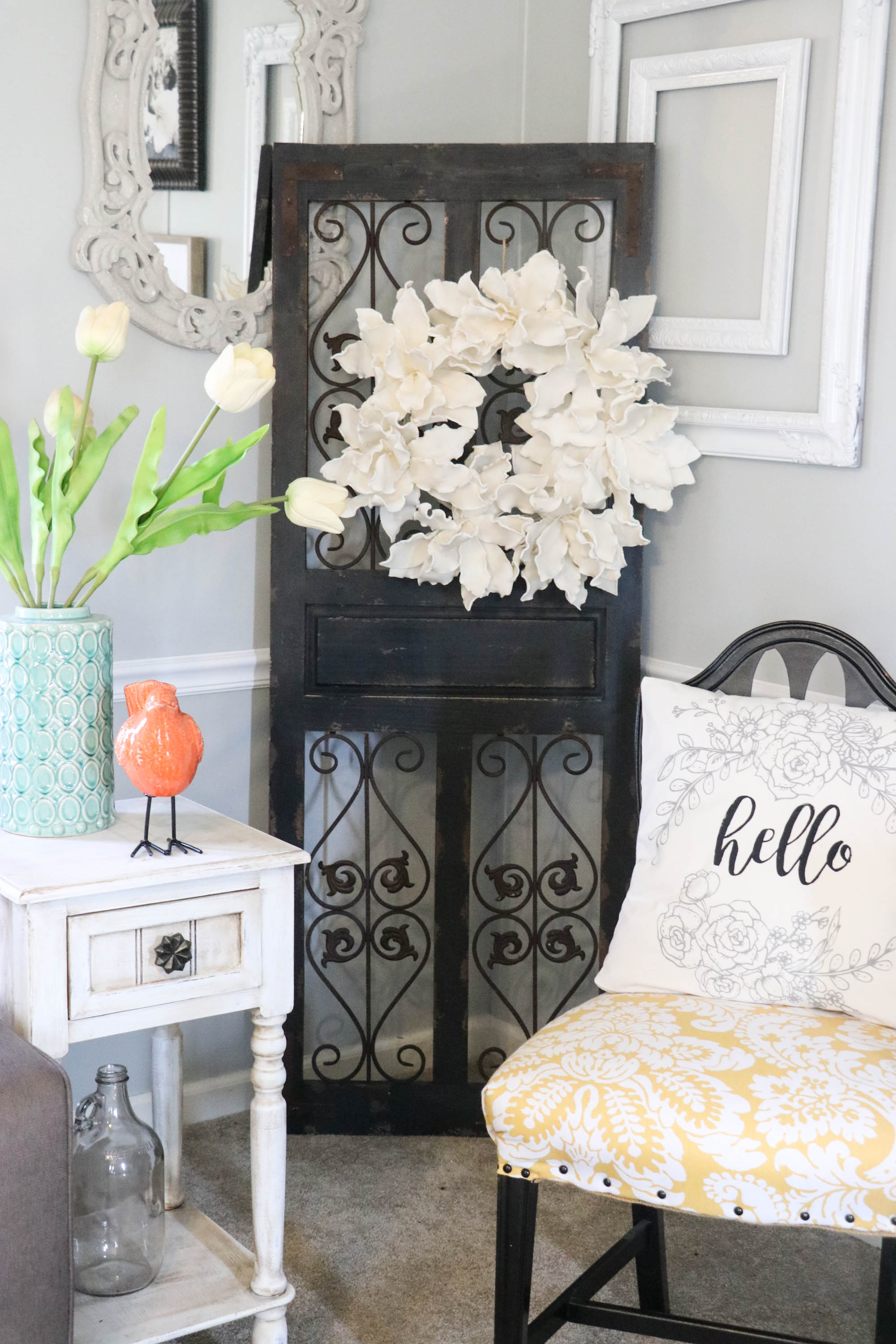 Spring decorating doesn't have to be over the top. Just adding a few colorful touches can change your entire look, on a dime!