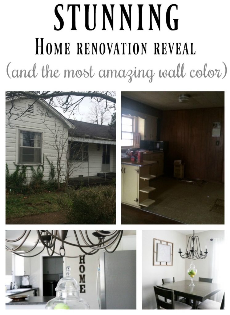 The most amazing transformation of a home that I have seen. It is truly unreal the difference. And what a gorgeous neutral "Behr Mineral" wall color provided by Behr Paint! AMAZING!