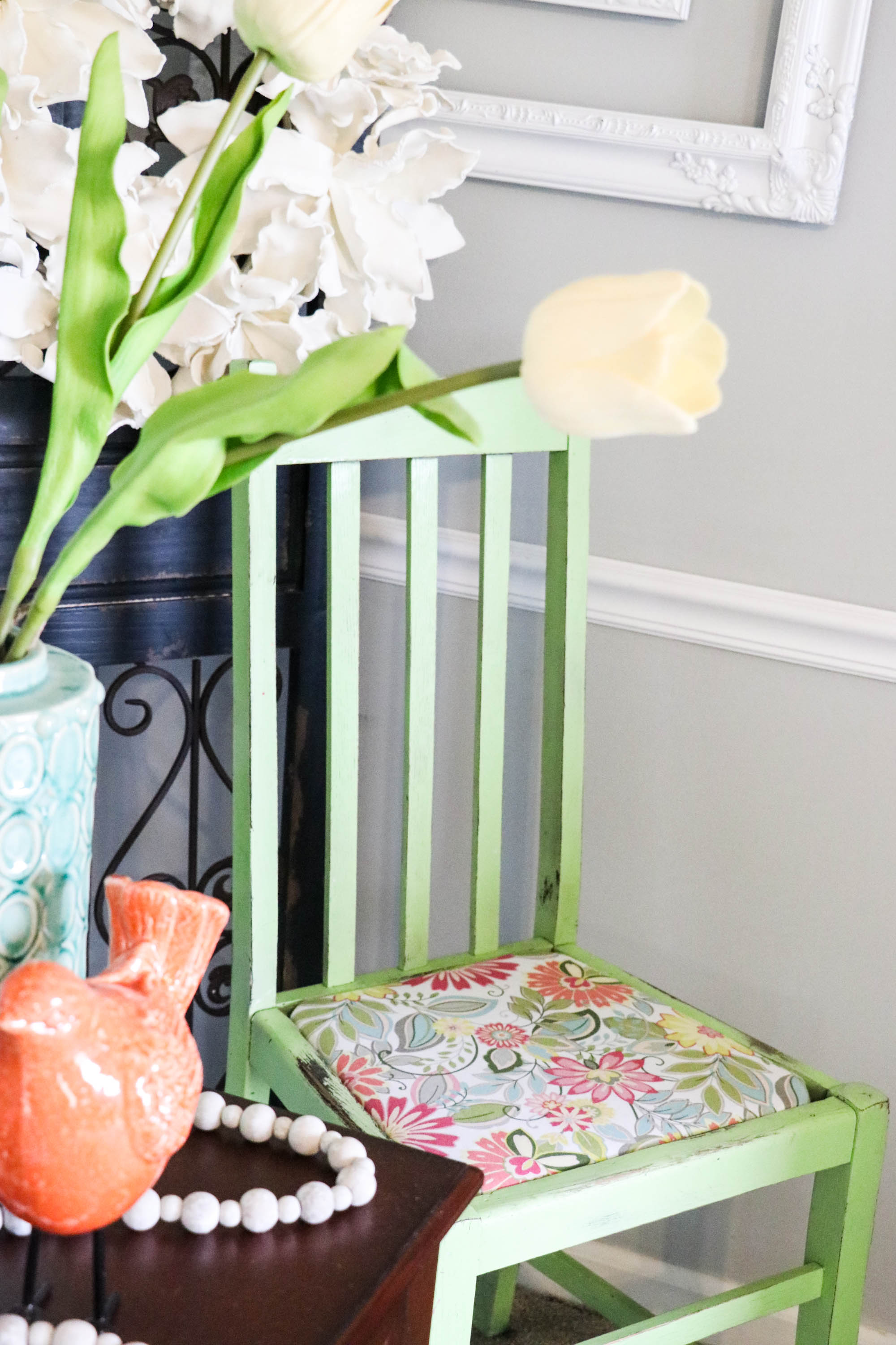 Easy DIY Upholstery on the Kitchen Chairs