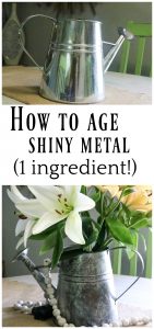 how to age galvanized metal/age shiny metal/rusted shiny metal/how to age metal