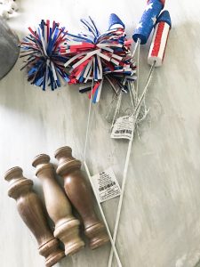 Super cute fireworks using old spindles!