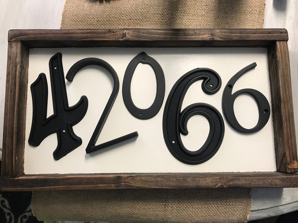 Make this super simple DIY Zip Code Wood Sign house numbers from your local hardware store!