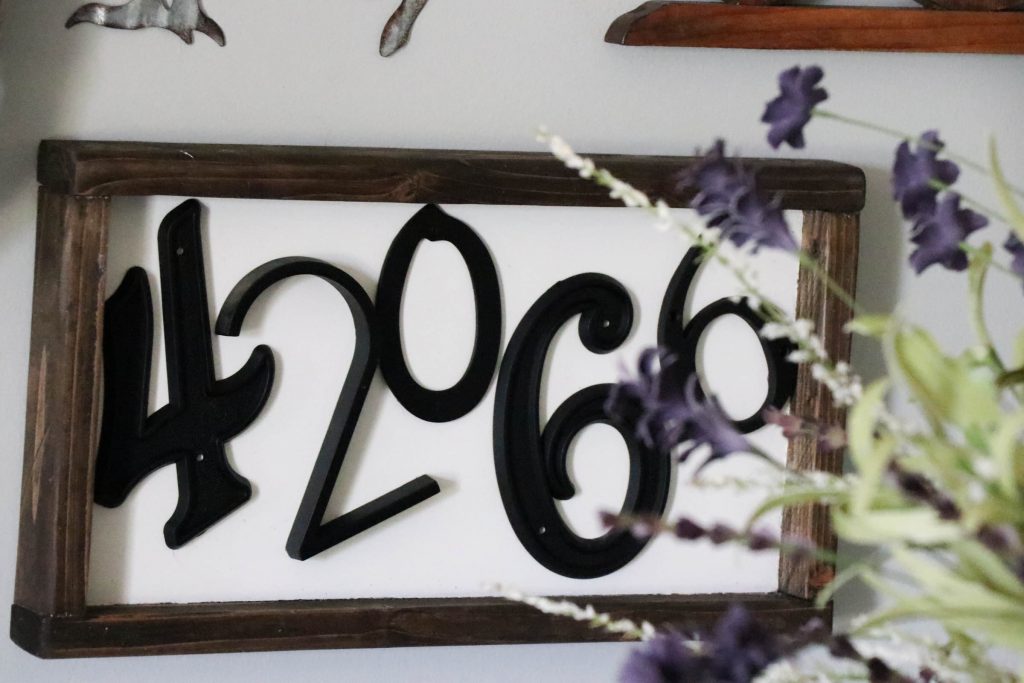 Make this super simple DIY Zip Code Wood Sign house numbers from your local hardware store!