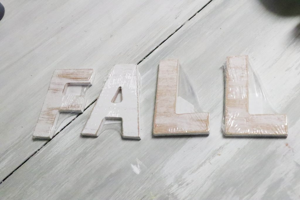 wooden letters that spell fall