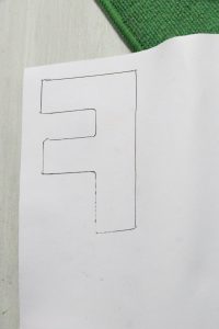 traced letter F