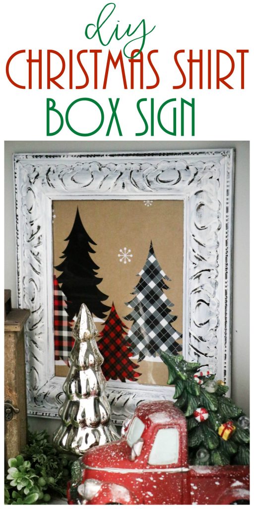 Make super cute and fun Christmas decor with a Christmas shirt box!