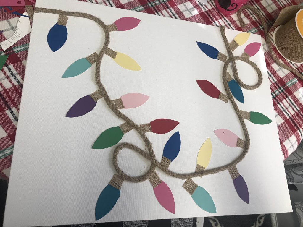 DIY Paint Chip Christmas Lights