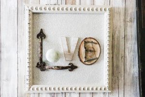DIY Love sign using items from around the house