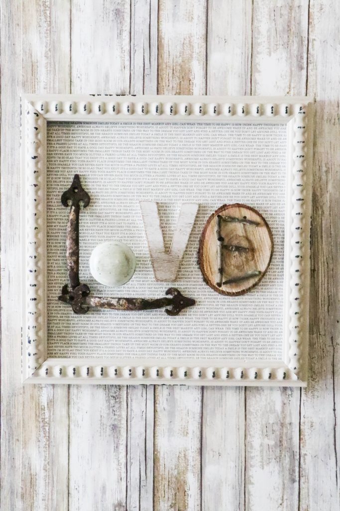 DIY Love sign using items from around the house