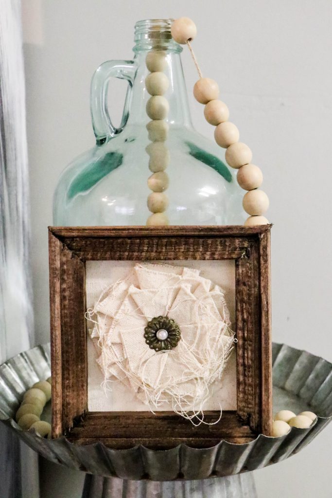 DIY Reverse Canvas Flower Decor