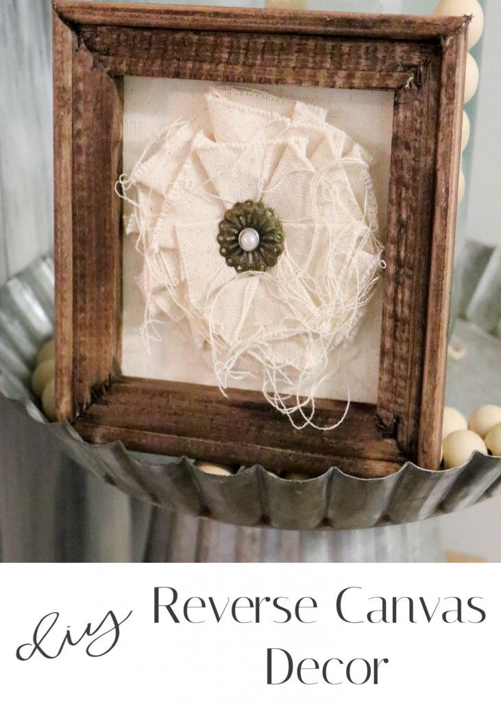 Reverse Canvas Flower Decor DIY