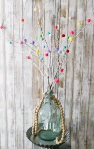 DIY Colorful Pom Pom Sticks