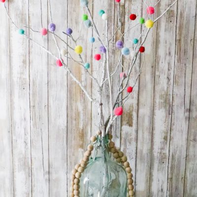 DIY Colorful Pom Pom Sticks