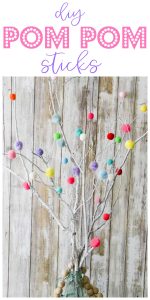 DIY Colorful Pom Pom Sticks