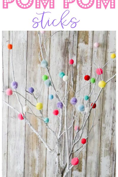 DIY Colorful Pom Pom Sticks