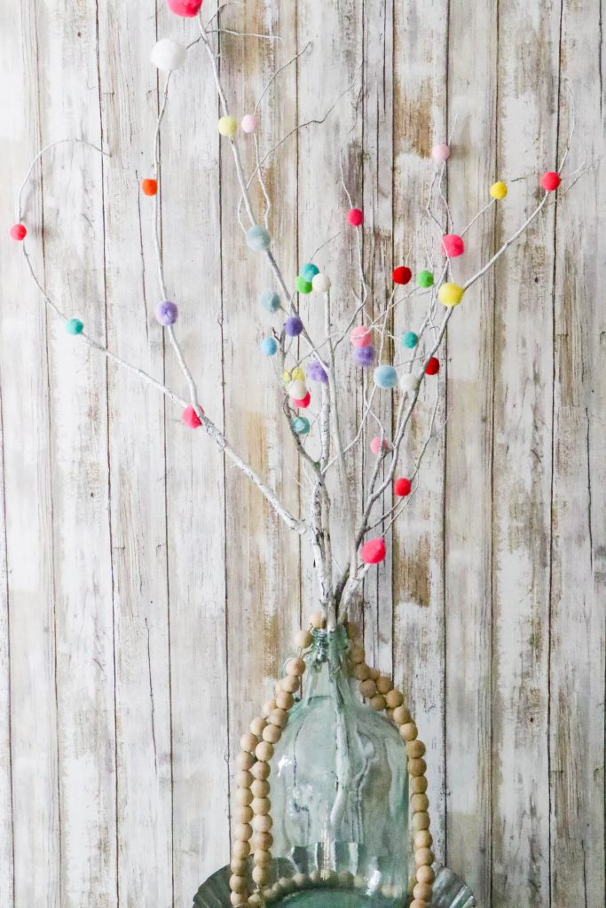 DIY Colorful Pom Pom Sticks