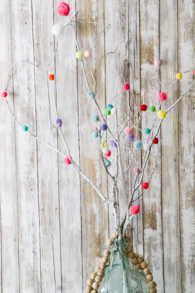 DIY Colorful Pom Pom Sticks