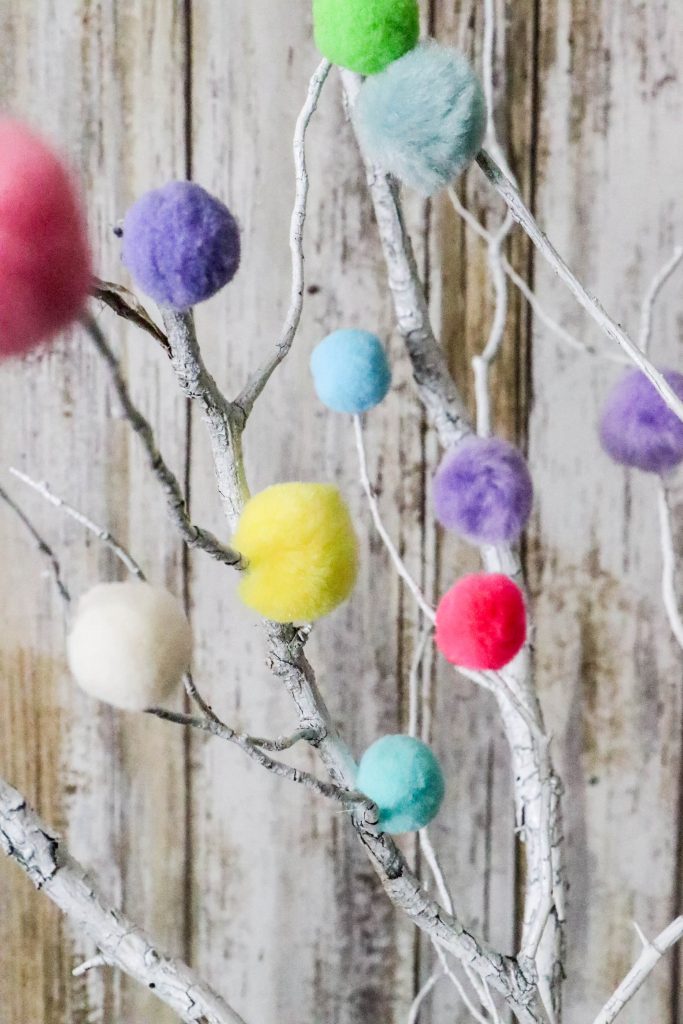 DIY Colorful Pom Pom Sticks