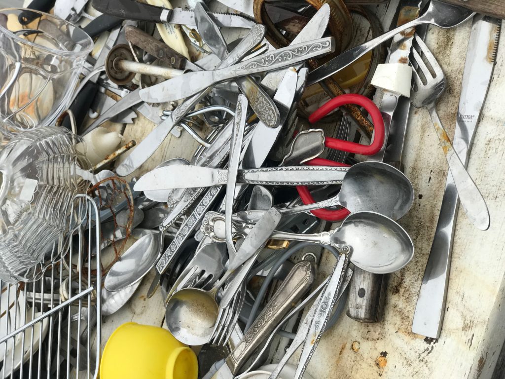 How to make kitchen decor using old silverware and an old frame!