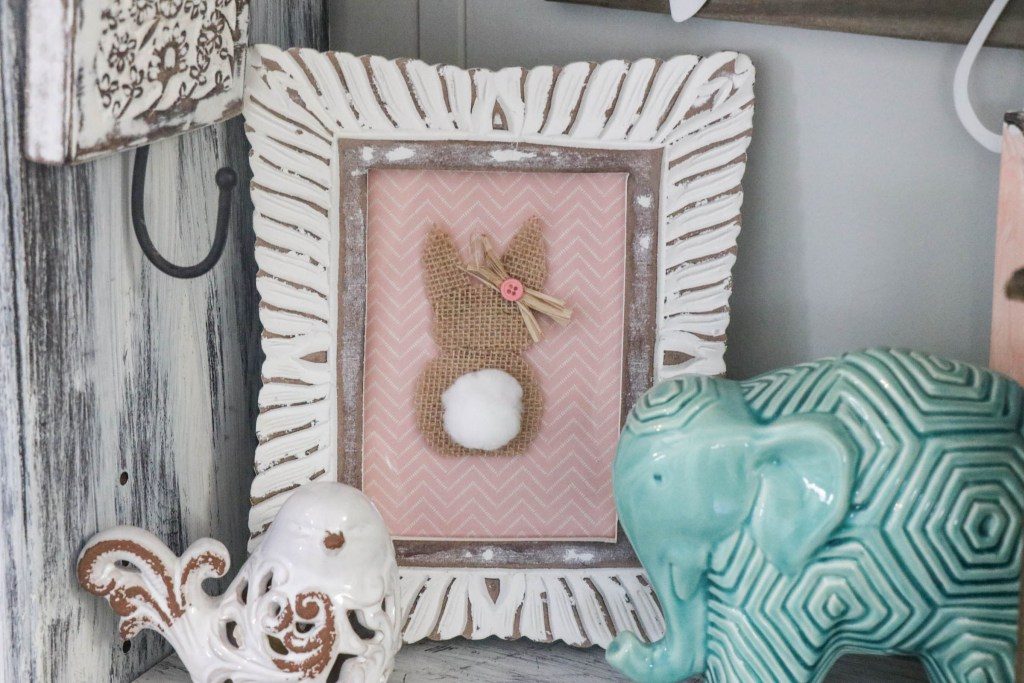 DIY Burlap Bunny in a frame