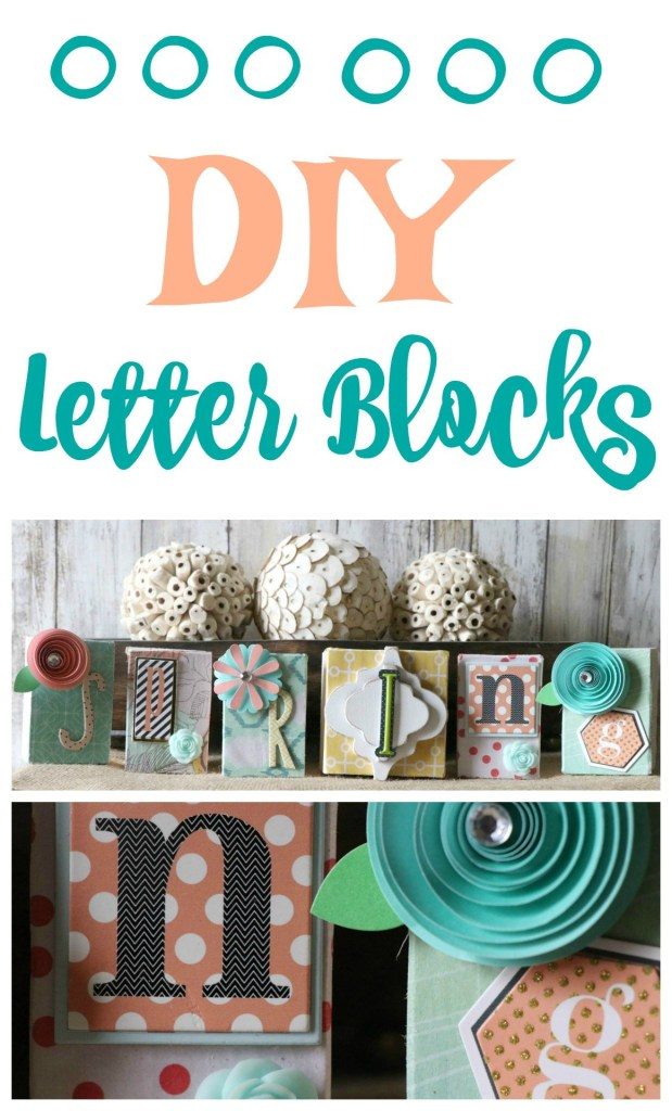 Make a super cute block sign  with fun embellishments